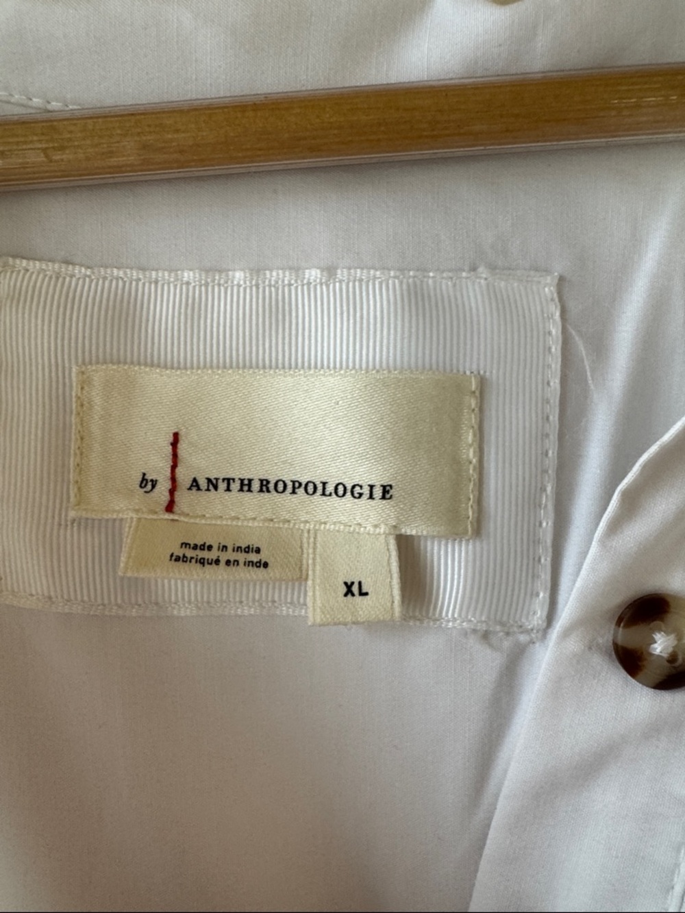 Anthropologie White Pleated-Trim Midi Shirt Dress - Picture 2 of 3